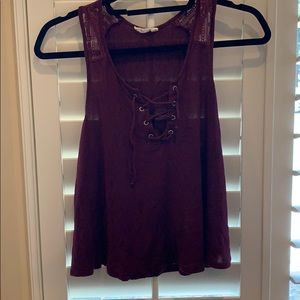 Burgundy tank top